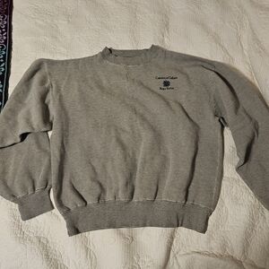 SOLD! Vintage Port Authority Men's Gray Sweater